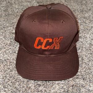 VTG CCX Conway Central Express Railroad Orange Brown Snapback Hat Trucker Cap